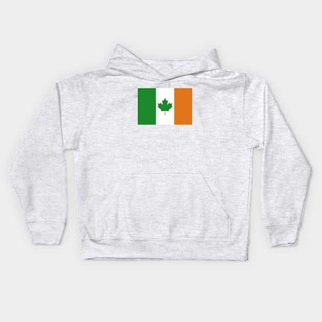 Canada - Ireland Flag Mashup Kids Hoodie by phneep